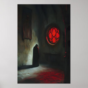 Poster Vampiro Encoberto Drácula na Luz Vermelha do Terro