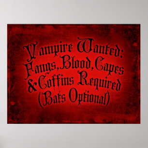Póster Vampiro Procurado