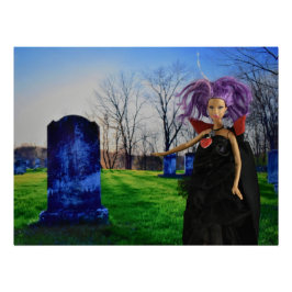 Póster Vampiro visita o cemitério