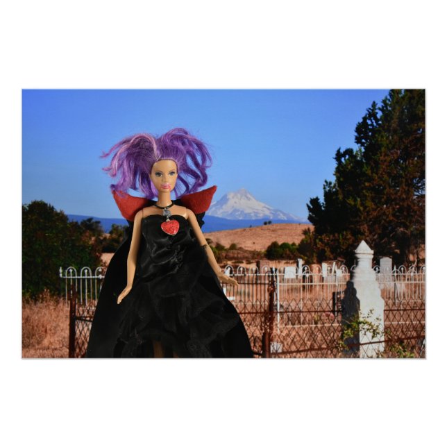 Póster Vampiro visita o cemitério (Frente)