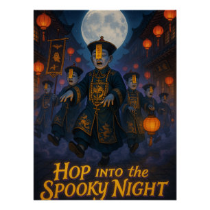 Póster Vampiros chineses de compras - Dia das Bruxas assu
