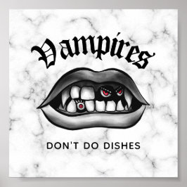 Poster Vampiros Não Fazem Pratos Presas Engraçadas