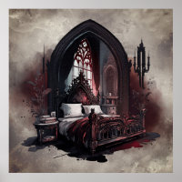 Vampy Boudoir | Suíte Gothic Red Victorian Bedroom