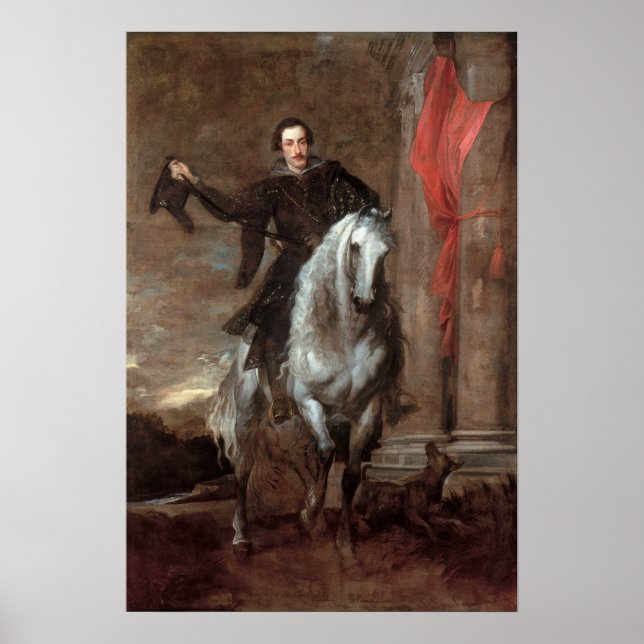 Poster Van Dyck - Anton Giulio Brignole Sale a Cavalo (Frente)