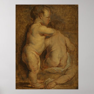 Poster Van Dyck - Estudo Para Dois Putti