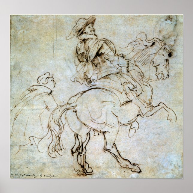 Poster Van Dyck - Estudo Para Um Equestre Albert De Ligne (Frente)