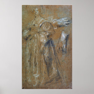 Poster Van Dyck - Estudo Para Um Retrato De Uma Senhora