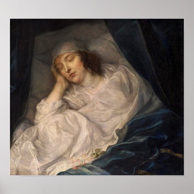 Poster Van Dyck - Lady Digby Em Seu leito De Morte (Frente)