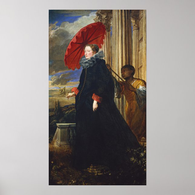 Poster Van Dyck - Marchesa Elena Grimaldi Cattaneo Com .. (Frente)