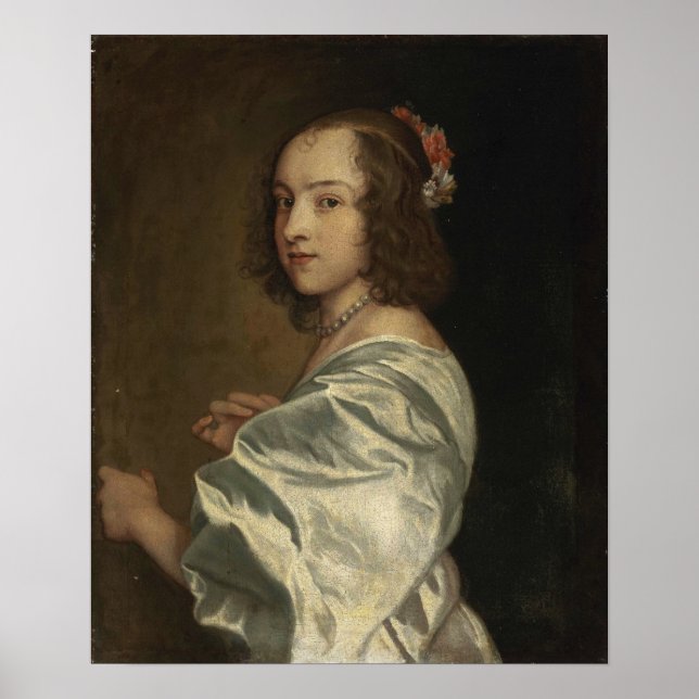 Poster Van Dyck - Retrato Círculo De Margaret Lemon (Frente)