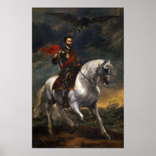 Poster Van Dyck - Retrato Equestre Do Imperador Charles..