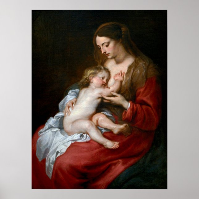 Poster Van Dyck - Virgem e Menino (Frente)