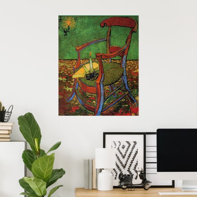 Poster Van Gogh - A Cadeira de Paul Gauguin, (Escritório em casa)