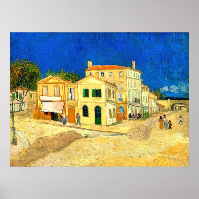 Poster Van Gogh, A Casa Amarela,  (Frente)
