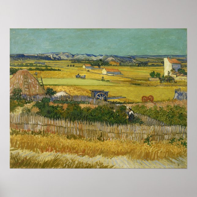 Poster Van Gogh - A Colheita (Frente)