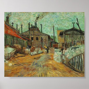 Póster Van Gogh - a fábrica em Asnieres