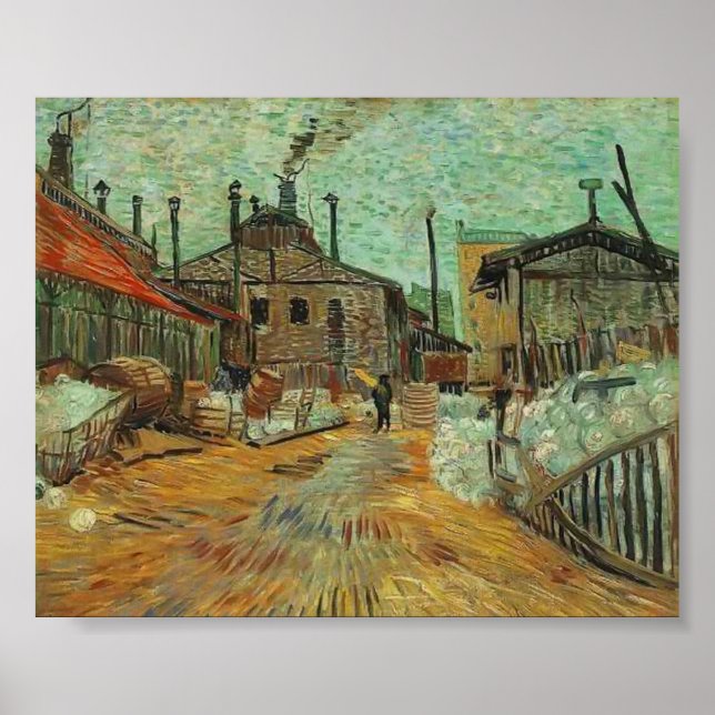 Póster Van Gogh - A fábrica em Asnieres (Frente)
