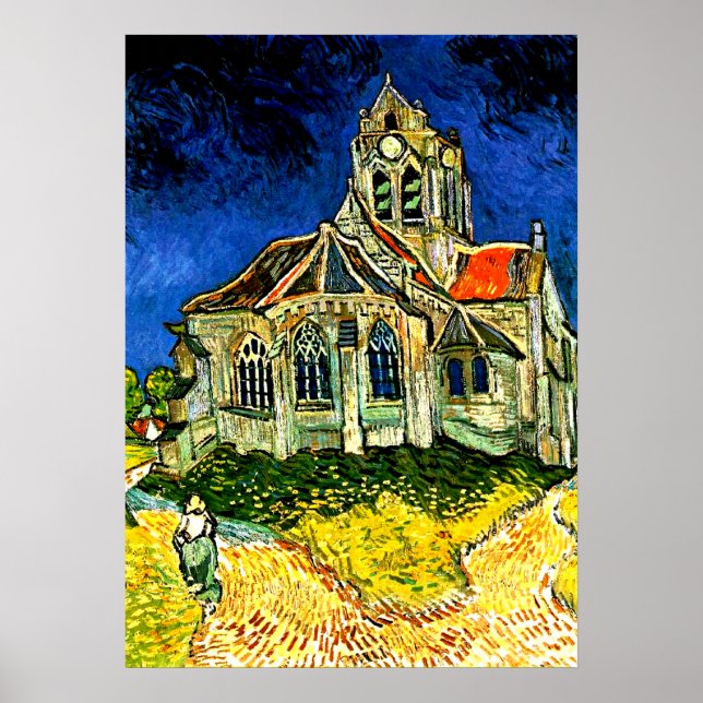 Póster Van Gogh - A Igreja em Arles (Frente)