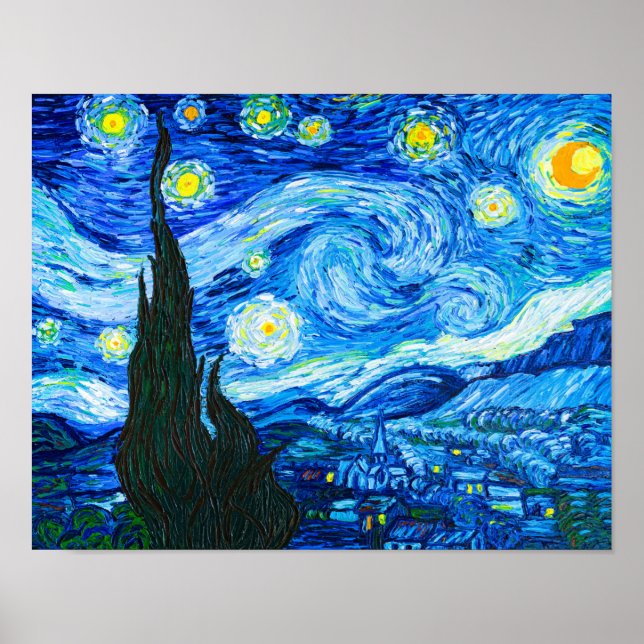 Poster Van Gogh A Noite Estrelada (Frente)