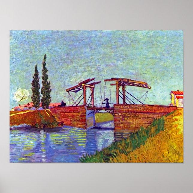 Poster Van Gogh - A Ponte de Langlois em Arles (Frente)