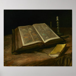 Poster Van Gogh - A Vida Estática Com Bíblia