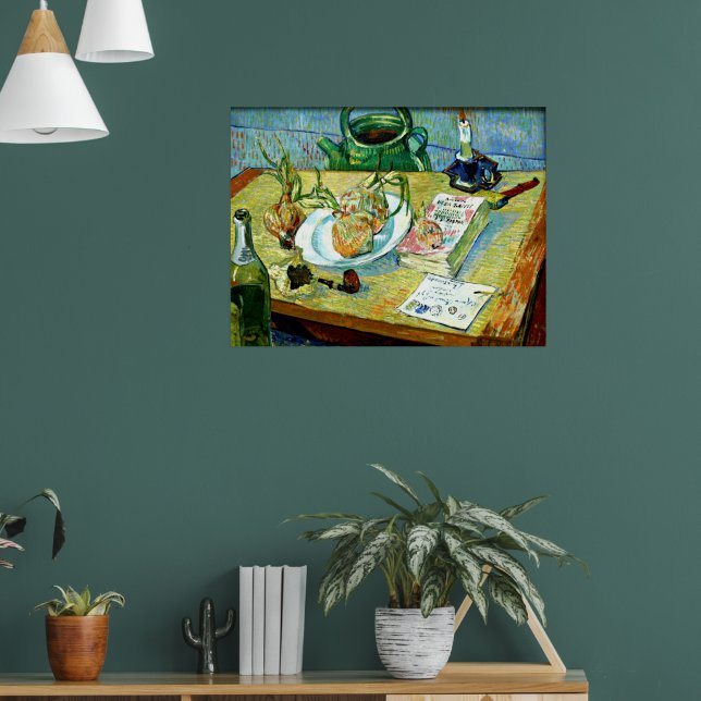 Poster Van Gogh - A Vida Estática com Uma Placa de Cebola (Sala de Estar 1)