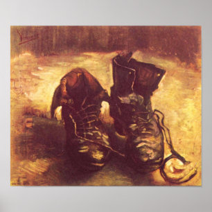 Póster Van Gogh - ainda par de sapatos da vida A