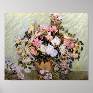 Póster Van Gogh - ainda vaso da vida com rosas
