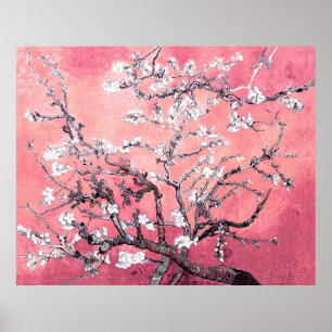Poster Van Gogh Almond Blossom cor-de-rosa