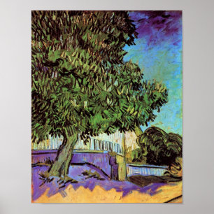 Poster Van Gogh - árvore de castanha na flor