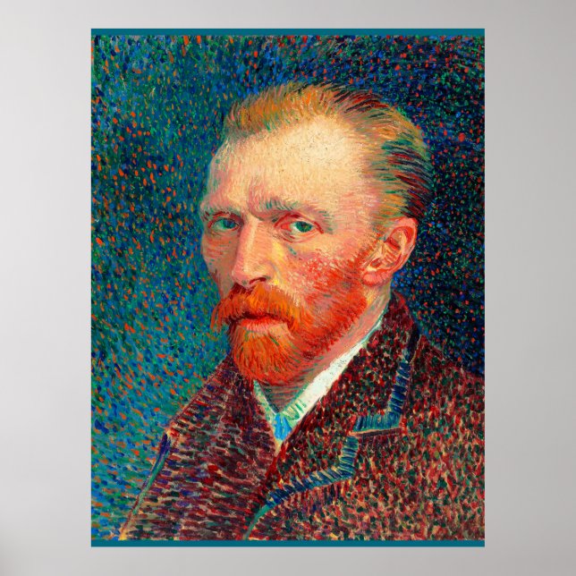 Poster Van Gogh - Autorretrato, 1887, Vincent van Gogh, (Frente)