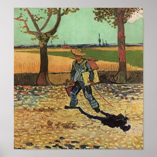 Poster Van Gogh - Autorretrato na Estrada para Tarascon (Frente)