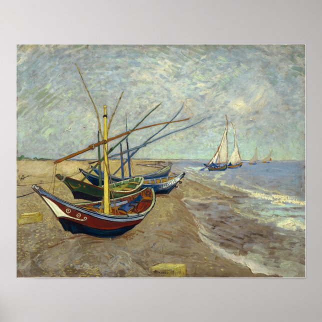 Poster Van Gogh - Barcos De Pesca Em Les Saintes-Maries (Frente)