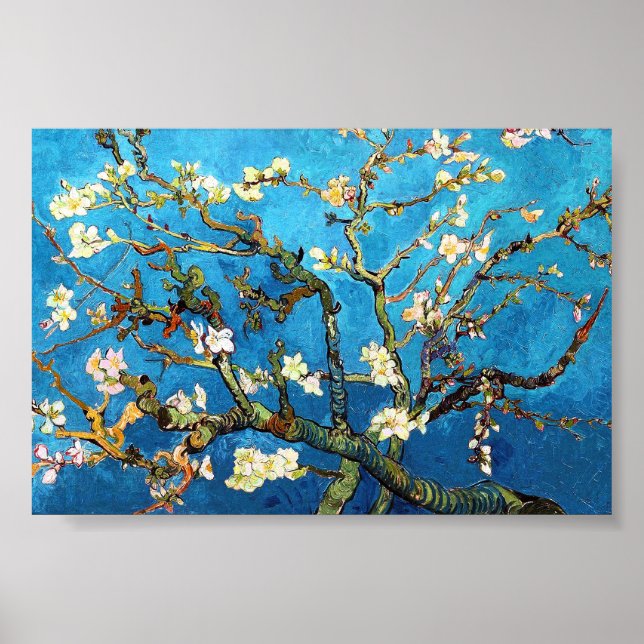 Poster Van Gogh Blossoming Almond Tree Fine Art (Frente)
