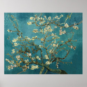 Poster Van Gogh Blossoming Almond Tree Vintage Arte Fina