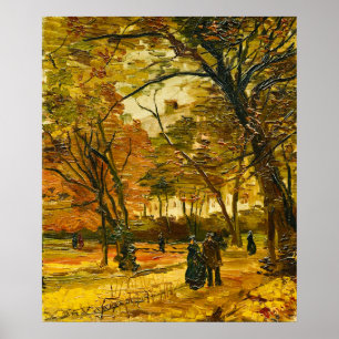 Poster Van Gogh Bois de Boulogne Pessoas Caminhando