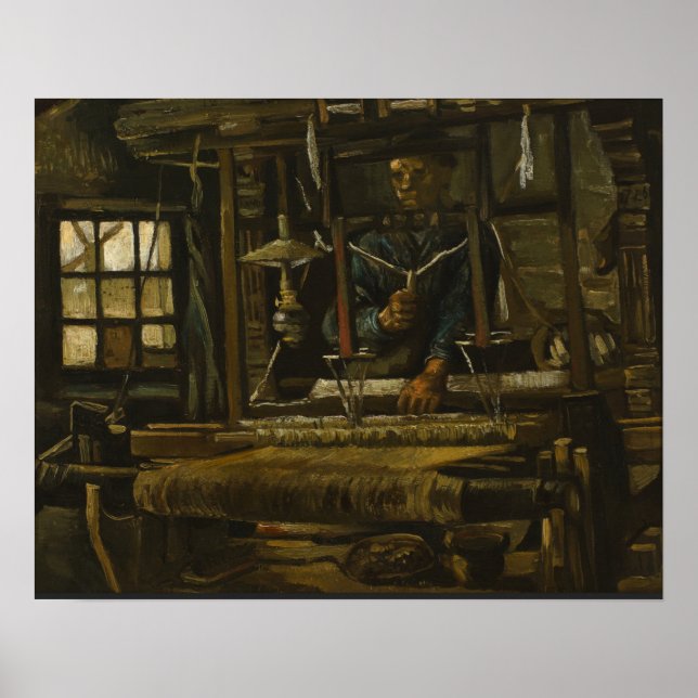 Poster Van Gogh - Cabana de Tecelão (Frente)