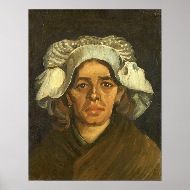 Poster Van Gogh - Cabeça de uma Mulher (Frente)