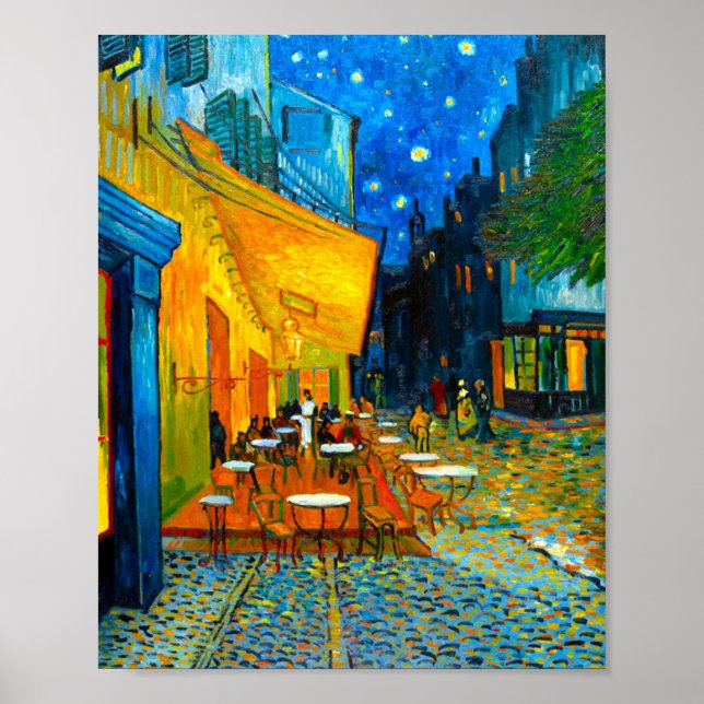 Poster Van Gogh Café Terrace at Night (Frente)