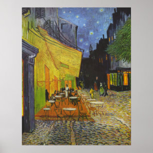 Póster Van Gogh Cafe Terrace Posta-Impressionista Pintura