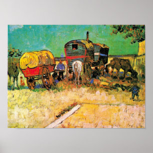 Poster Van Gogh - Campo de ciganos com Dray Horse