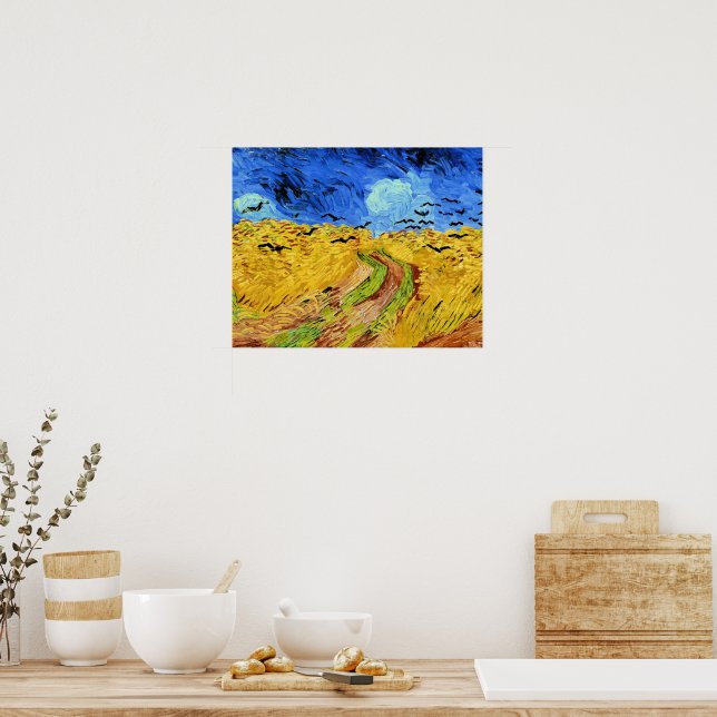 Poster Van Gogh - Campo de Trigo com Corvos, (Cozinha)