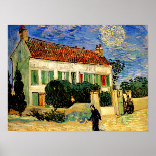 Póster Van Gogh - Casa Branca por Noite