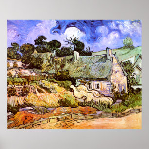 Póster Van Gogh: Casa de campo dos fazendeiros em