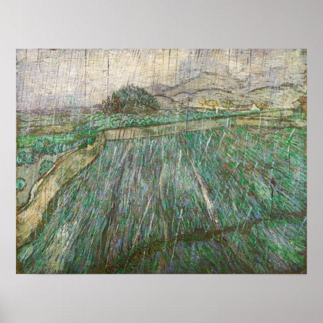 Poster Van Gogh - Chuva (Frente)