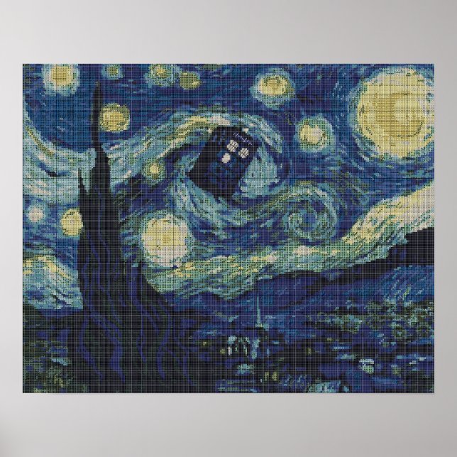 Poster Van Gogh Cross Stitch Pattern (Frente)