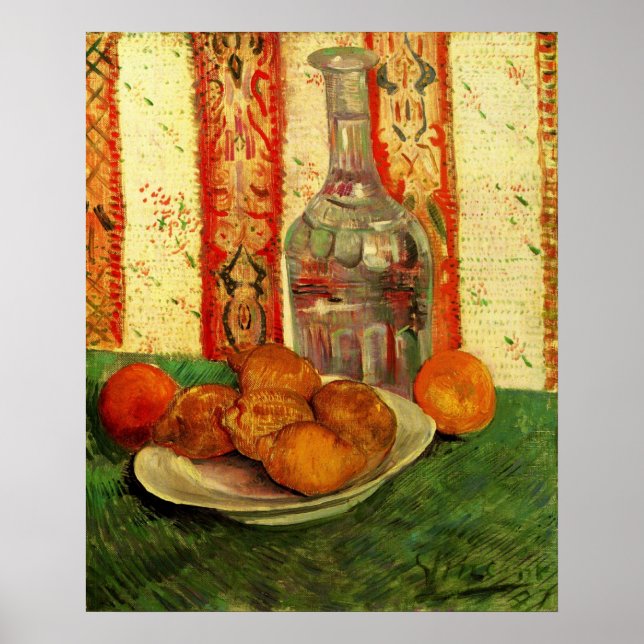 Poster Van Gogh - Decanter e Limões em uma Prata (Frente)