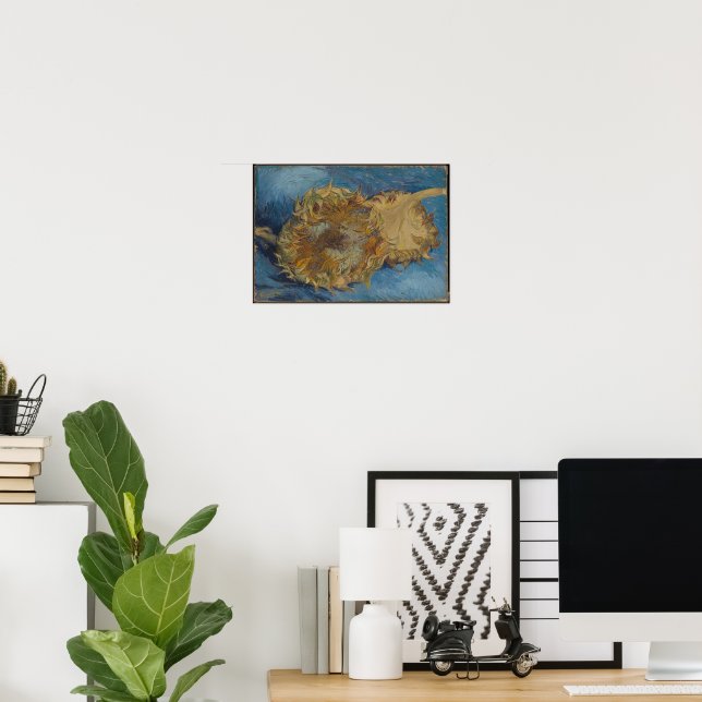 Poster Van Gogh Dois Girassóis Obra de Arte Original (Escritório em casa)