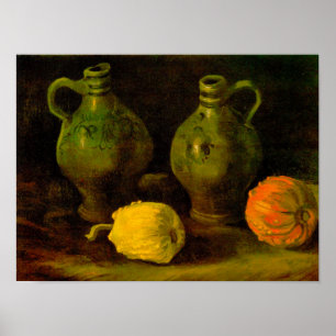 Poster Van Gogh Dois Jarros e Abóboras