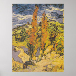 Poster Van Gogh Duas Árvores - Arte Vibrante da Natureza